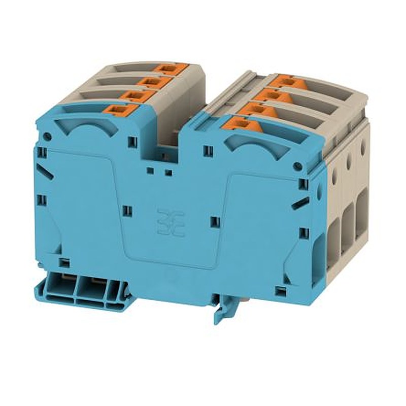Weidmüller 2552130000 A2C Series Feed Through Terminal Block Dark Beige, 35mm², 1-Level, Push-in, IECEx/ATEX