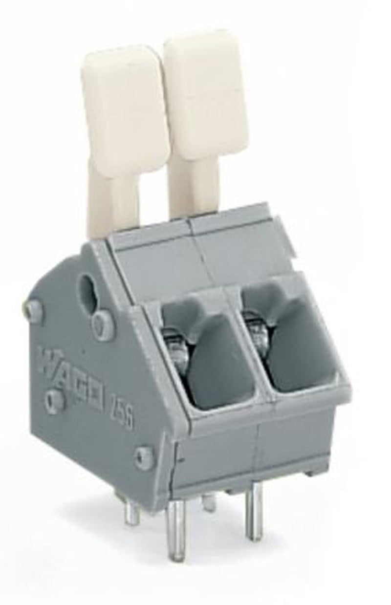 WAGO 256 Series PCB Connector, 2-Contact, 5.08 mm Pitch, Through Hole, 1 Row