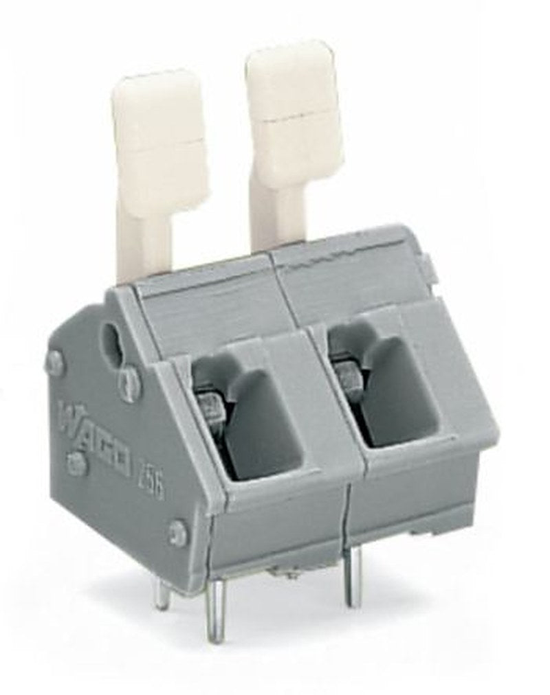 WAGO 256 Series PCB Connector, 2-Contact, 7.62 mm Pitch, Through Hole, 1 Row