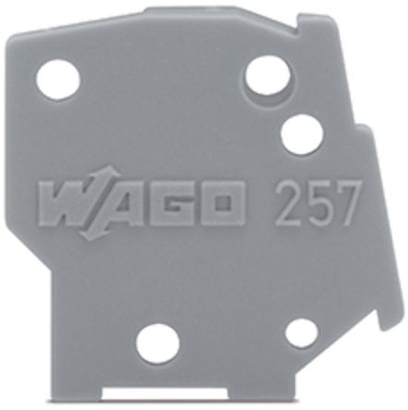 WAGO 257 Series End Plate for Use with Rail Mount Terminal Blocks