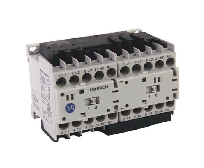 The Rockwell Automation IEC contactor which works with rated operational voltage of XYZ V at ABC A. This contactor has XYZNO (NO) main poles per contact and XYZNC (NC) auxiliary poles per contact. The contactors from this 100S-E have electronic coils with built-in surge suppression. Mini contactors Uniform panel mounting dimensions Panel mounting or mounting on 35 mm DIN Rail AC or DC coil control