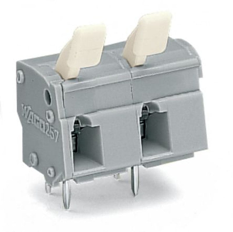 WAGO 257 Series PCB Connector, 2-Contact, 10.16 mm Pitch, Through Hole, 1 Row