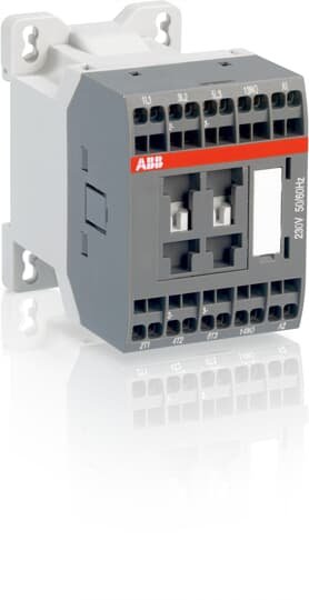 1SBL111004R2001 The ABB contactor with 1 built-in auxiliary contact and screw terminals, managing large control voltage variations, reducing panel energy consumptions and ensuring distinct operations in unstable networks. Furthermore, surge protection is built-in, offering a compact solution. AF contactors have a block type design, can be easily extended with add-on auxiliary contact blocks and an additional wide range of accessories. Close to contactor fitted with thermal O/L relay Screw terminals
