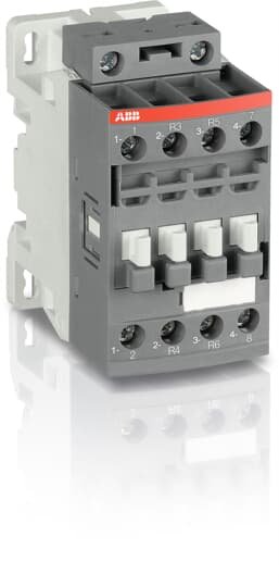 1SBL136561R2300 The ABB contactor with 1 built-in auxiliary contact and screw terminals, managing large control voltage variations, reducing panel energy consumptions and ensuring distinct operations in unstable networks. Furthermore, surge protection is built-in, offering a compact solution. AF contactors have a block type design, can be easily extended with add-on auxiliary contact blocks and an additional wide range of accessories. Close to contactor fitted with thermal O/L relay Screw terminals