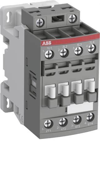 1SBL236261R2200 The ABB contactor with 1 built-in auxiliary contact and screw terminals, managing large control voltage variations, reducing panel energy consumptions and ensuring distinct operations in unstable networks. Furthermore, surge protection is built-in, offering a compact solution. AF contactors have a block type design, can be easily extended with add-on auxiliary contact blocks and an additional wide range of accessories. Close to contactor fitted with thermal O/L relay Screw terminals