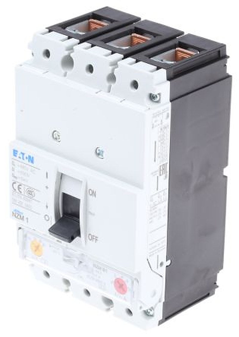 Eaton, xEnergy, NZM1 Molded Case Circuit Breaker 3-Pole 63A, Breaking Capacity 25 kA, DIN Rail