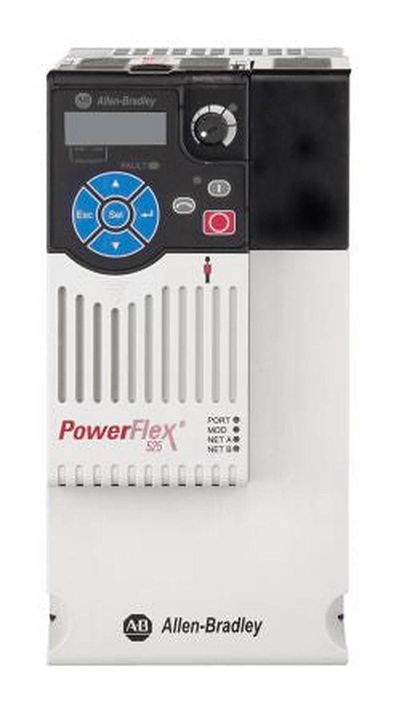 Allen Bradley Inverter Drive, 5.5 kW, 3 Phase, PowerFlex 525 Series 528V 13 A