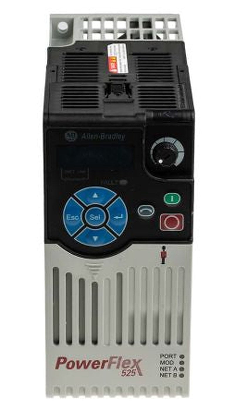 Allen Bradley Inverter Drive, 1.5 kW, 3 Phase, PowerFlex 525 Series 528V 4 A
