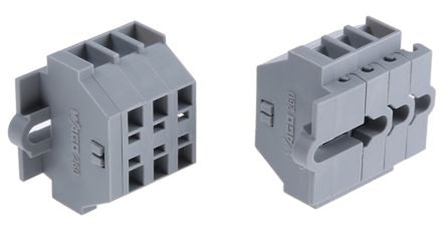 WAGO 260-103 260 Series Terminal Strip Grey, 1.5mm², 1-Level, Cage Clamp