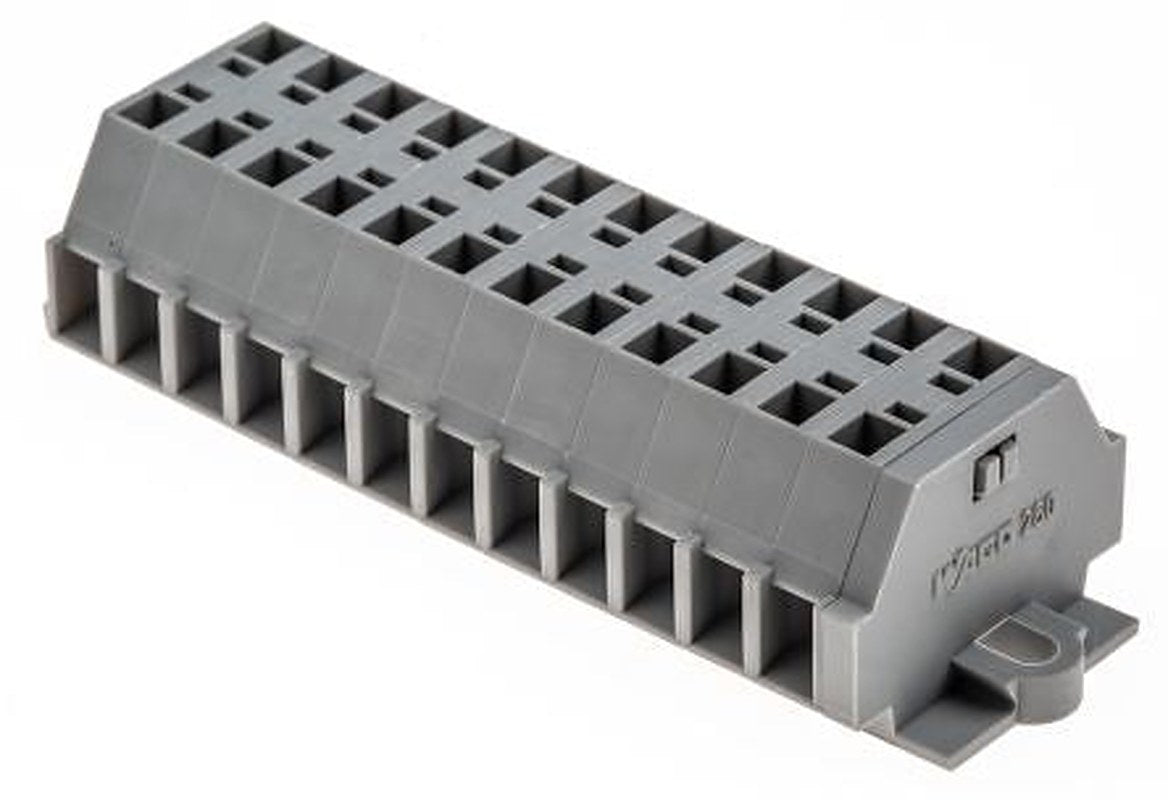 WAGO 260-112 260 Series Terminal Strip Grey, 1.5mm², 1-Level, Cage Clamp