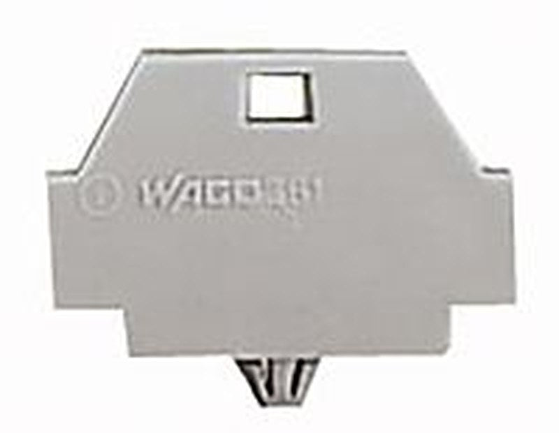 WAGO 260 Series End Plate with Snap in Mounting Foot for Use with 260 Series Terminal Block