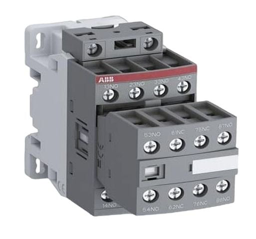 The ABB contactor relay is used for switching auxiliary and control circuits including overlapping of lagging/leading contacts NF contactor relays include an electronic coil interface accepting a wide control voltage. Only four coils cover control voltages between 24 to 500V 50/60 Hz. NF contactor relays can manage large control voltage variations. One coil can be used for different control voltages used worldwide without any coil change. NF contactor relays have built-in surge protection and do not require