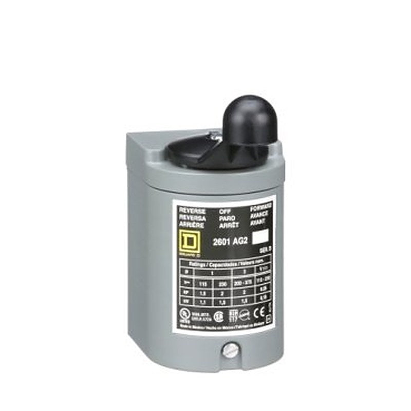 Switch, reversing drum, 2 HP at 230 VAC single phase, 2 HP at 575 VAC polyphase, handle operated, NEMA 1 enclosure (Switch reversing drum) is a Schneider Electric product. Designed for reliable performance and long service life. Available across Iraq — contact us for pricing and delivery options.