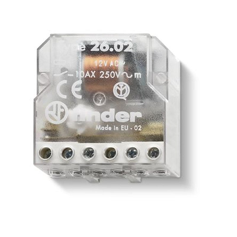 Finder Panel Modular Step Relay, 24V ac Coil, 10A Switching Current, 2 NO
