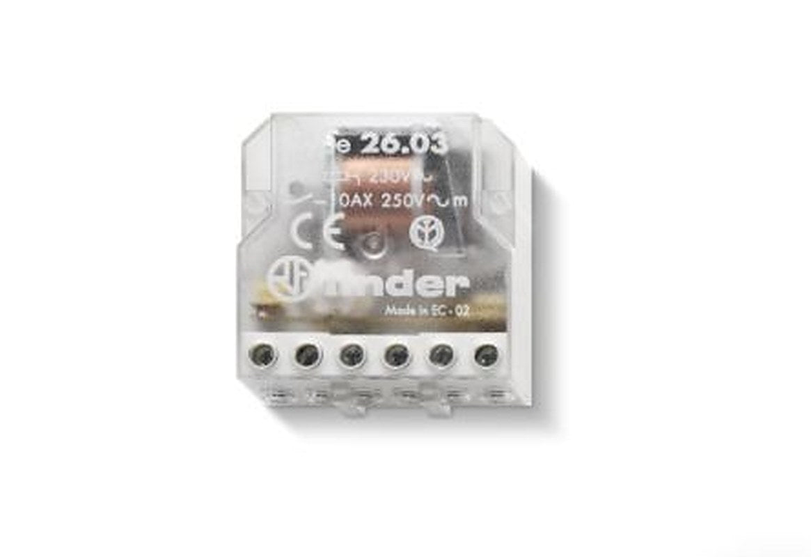 Finder 26 Series Modular Step Relay, Panel, 12V ac Coil, SPDT