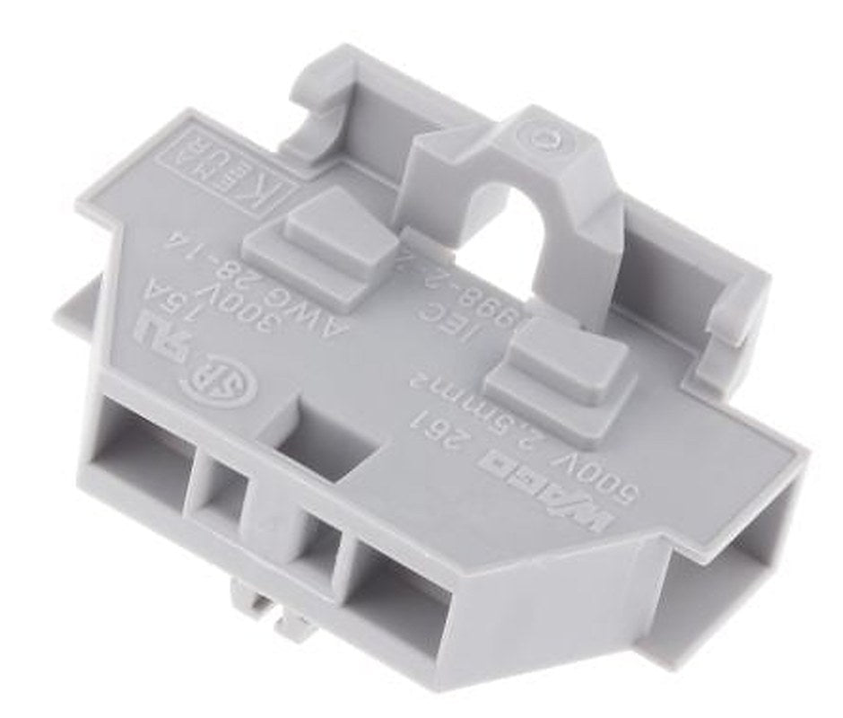 WAGO 261-301 261 Series Modular Terminal Block Grey, 2.5mm², 1-Level, Cage Clamp