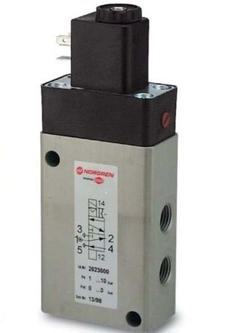 Norgren Pneumatic Solenoid Valve - 5/2 Solenoid/Spring G 26230  Series 24V dc