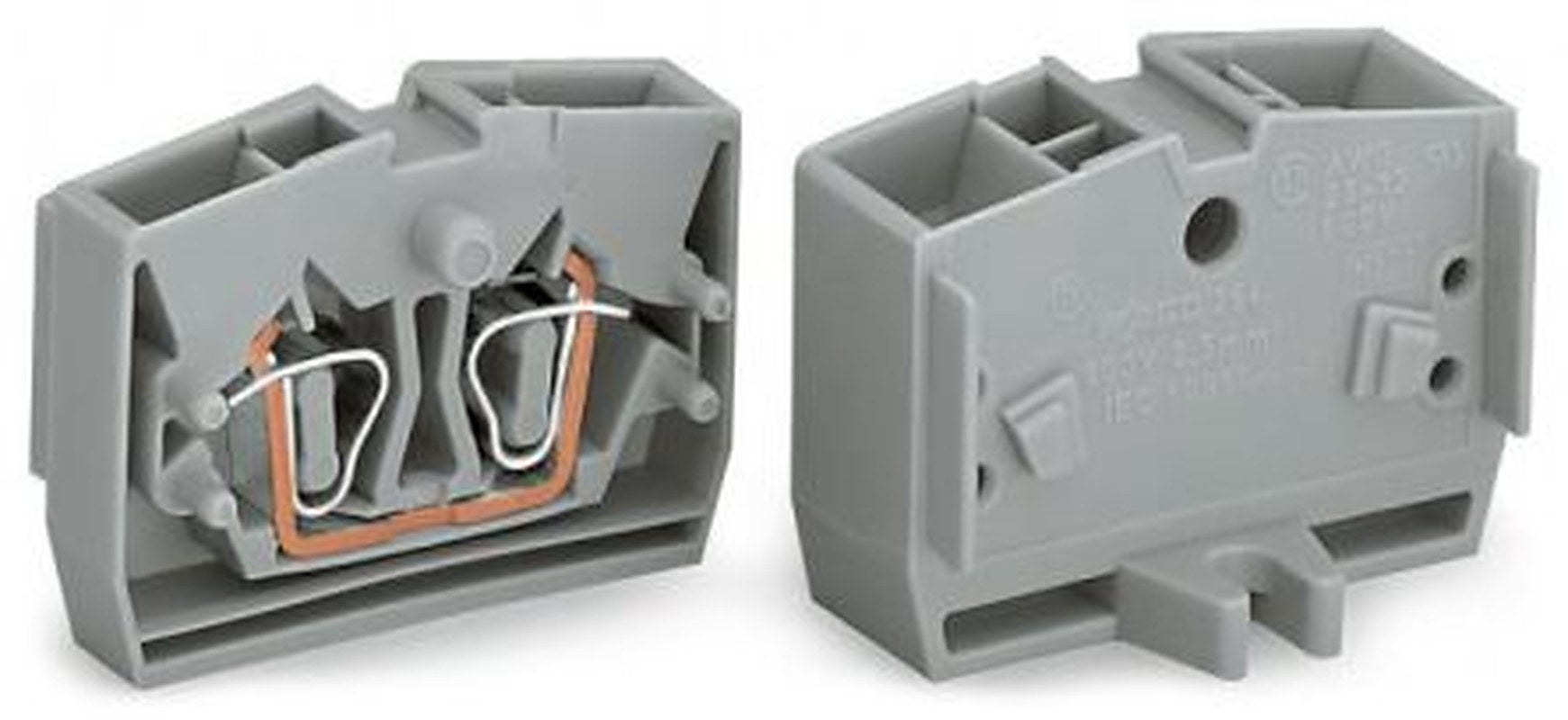 WAGO 264 Series Terminal Block, 2-Way, 12AWG, 28 AWG Wire, 24A Cage Clamp