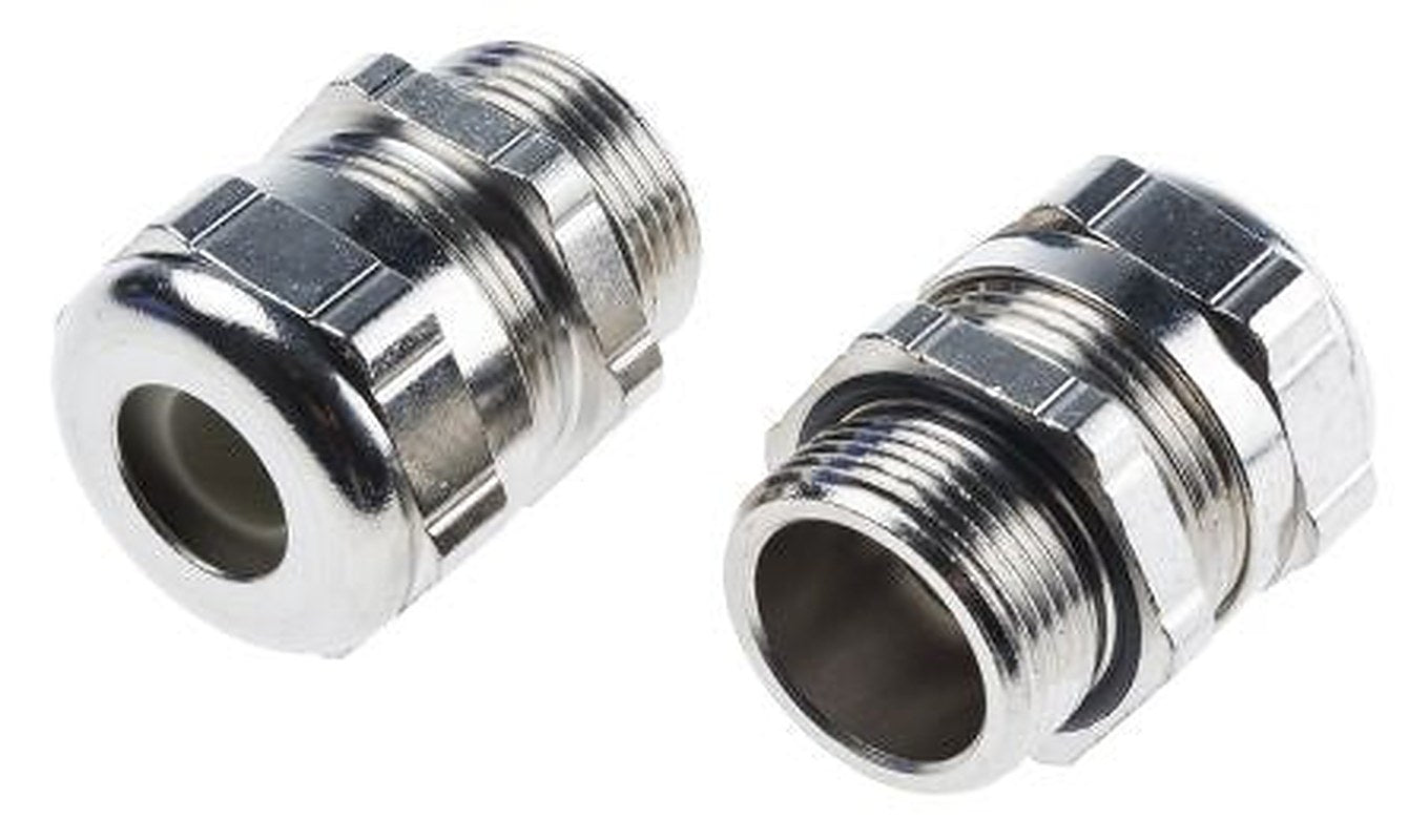 ABB Metallic Nickel Plated Brass Cable Gland, M25 Thread, 6 mm min., 11 mm max., IP68