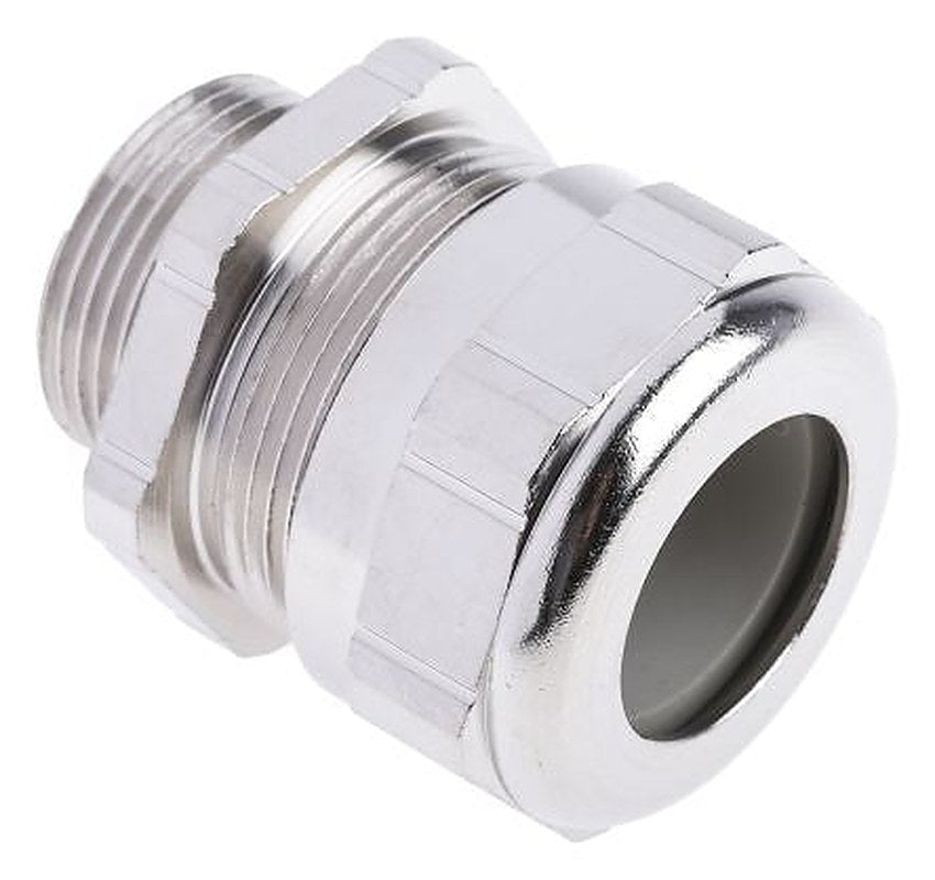 ABB Metallic Nickel Plated Brass Cable Gland, M25 Thread, 17 mm min., 20 mm max., IP68
