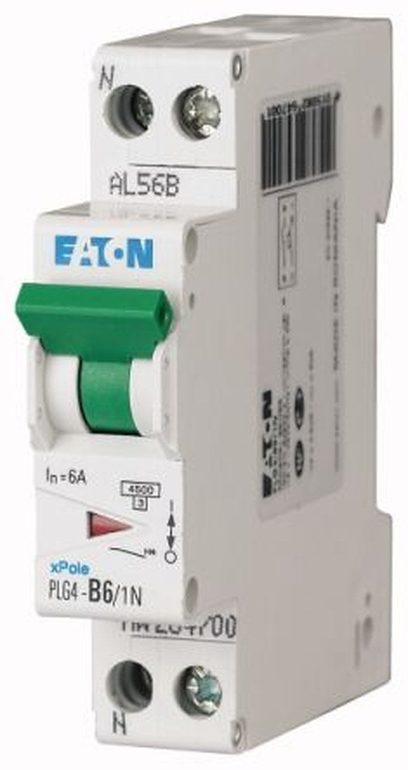 Eaton xPole xPole Miniature Circuit Breaker, 1-Pole, 6A, Type C, 230V ac AC, 4.5 kA Breaking Capacity