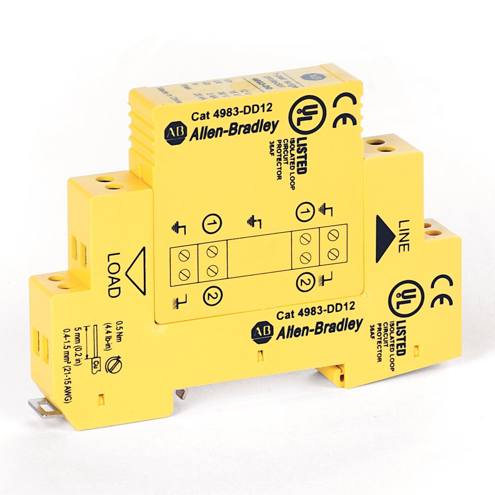 The Allen Bradley DIN Rail Data line Surge Protective Device is a surge protective devices are designed to protect industrial communication networks. This device uses a combination of 3-electrode gas discharge tubes and fast-clamping diodes. Typical applications include industrial processing equipment, transmission systems, I/O cards, probes, actuators, and displays. Compact and modular design Cost effective to protect individual loads RS232 type LAN network Line type is 1 pair with shield Nominal line volt