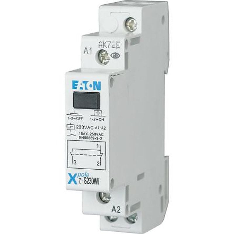 Eaton DIN Rail Impulse Relay, 230V ac Coil, 16A Switching Current, SPDT