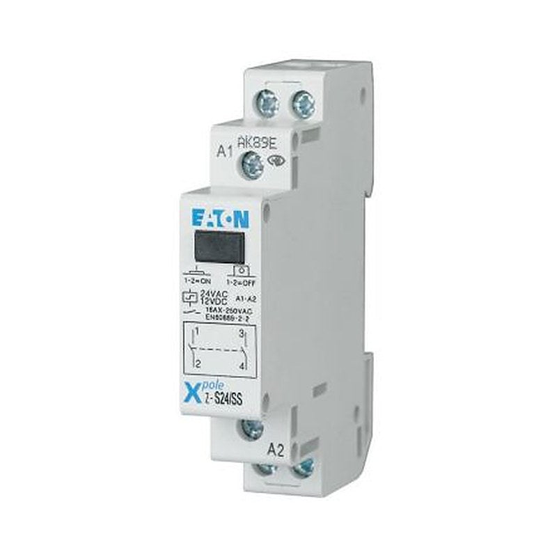 Eaton DIN Rail Impulse Relay, 24V ac Coil, 16A Switching Current, DPST