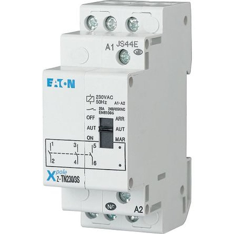 Eaton Z-TN Series Relay, DIN Rail, 230V ac Coil, 3PST
