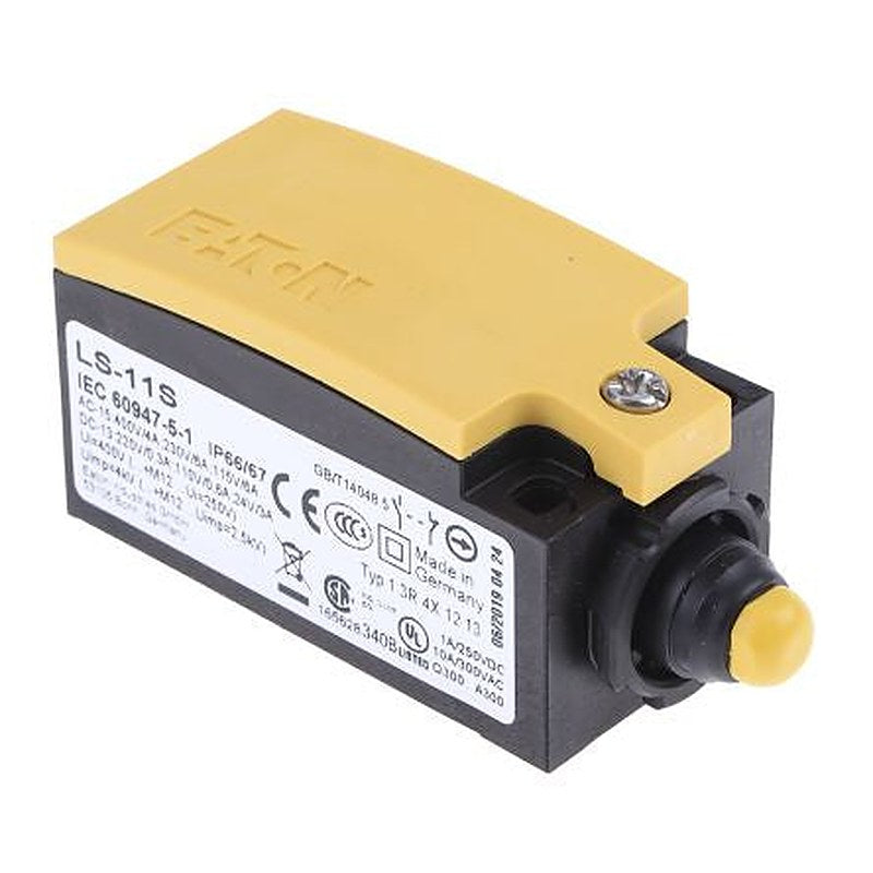 Eaton LS-Titan Series Plunger Limit Switch, 1 NO/1 NC, IP67, IP66, Plastic Housing, 415V ac, 6A
