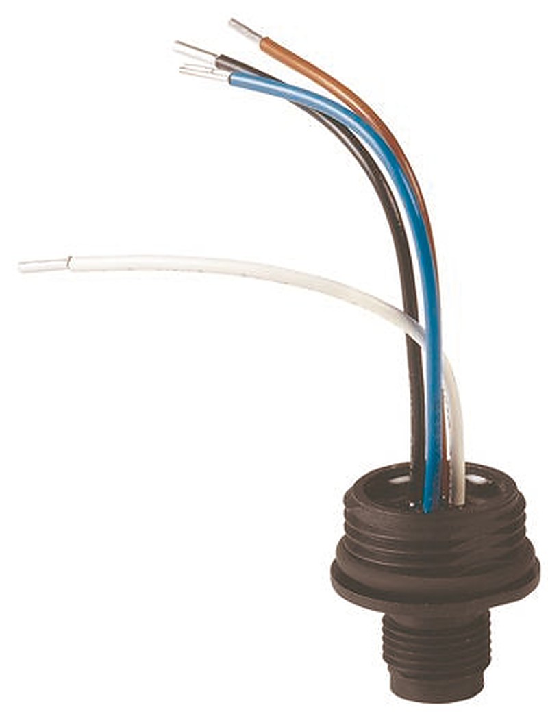 Eaton Circular Connector, 4 Contacts, Panel Mount, M12 Connector, Plug, Male, IP66, M12A Series