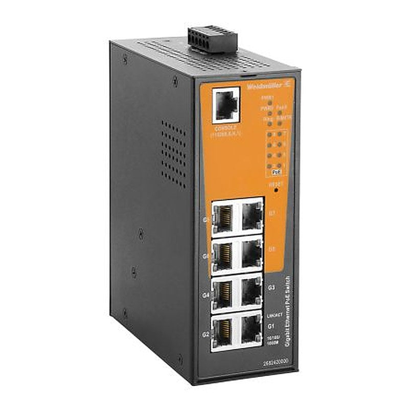 Weidmüller Managed 8 Port Network Switch Power Over Ethernet