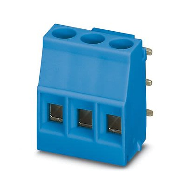 Phoenix Contact MKDSO Series PCB Terminal Block, 3-Contact, 5 mm Pitch, Wave Soldering Mount, 1 Row
