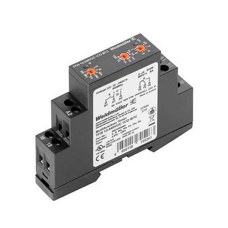 Weidmüller TFI Series Screw Timer Relay, 1-Contact, 240 V dc 240V ac, 5 to 100 h, 1 CO Switch Configuration