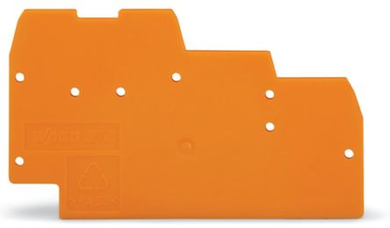 WAGO 270 Series End & Intermediate Plate for Use with Triple Deck Terminal Blocks