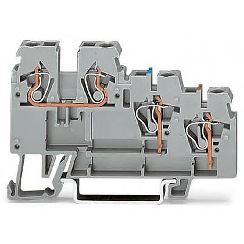 WAGO 270-560-1 270 Series Terminal Block Grey, 2.5mm², 3-Level, Cage Clamp