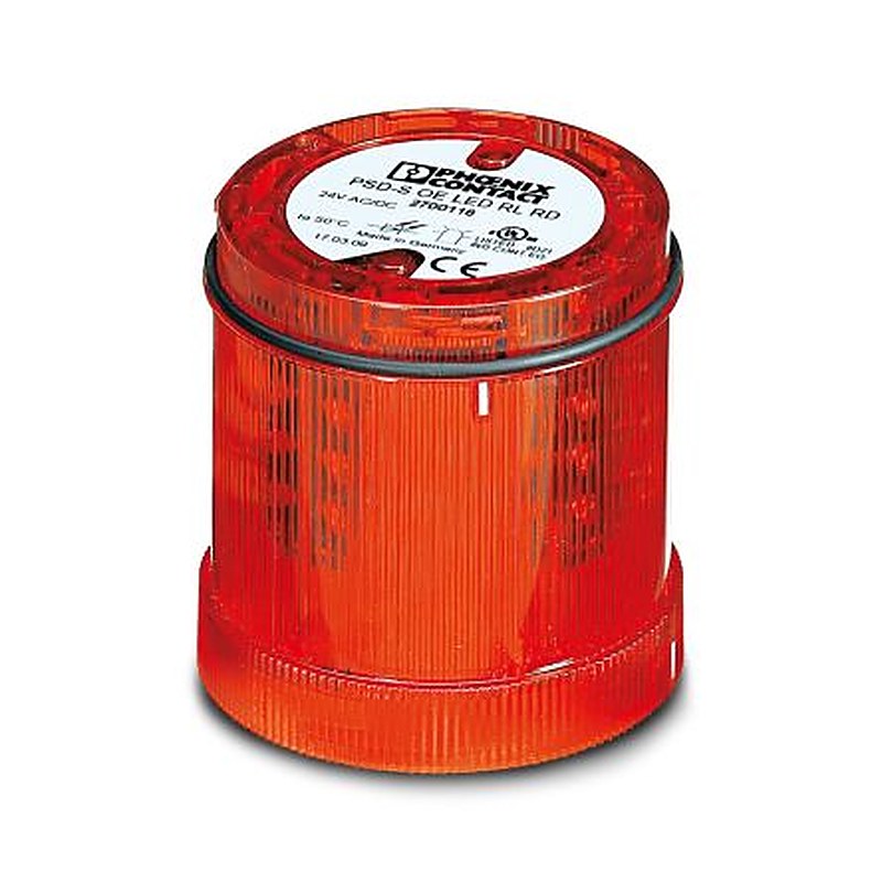 Phoenix Contact PSD Series Red Rotating Effect Flashing Light Element, LED Bulb 24V ac/dc, AC/DC, IP65