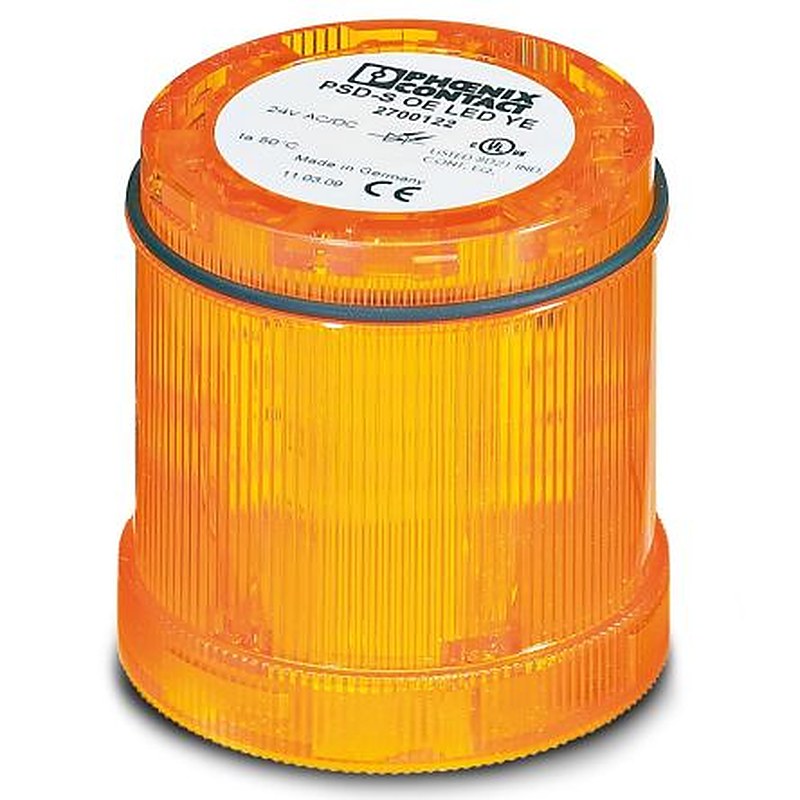 Phoenix Contact Yellow Signal Tower, LED Bulb 24V, AC/DC, IP65