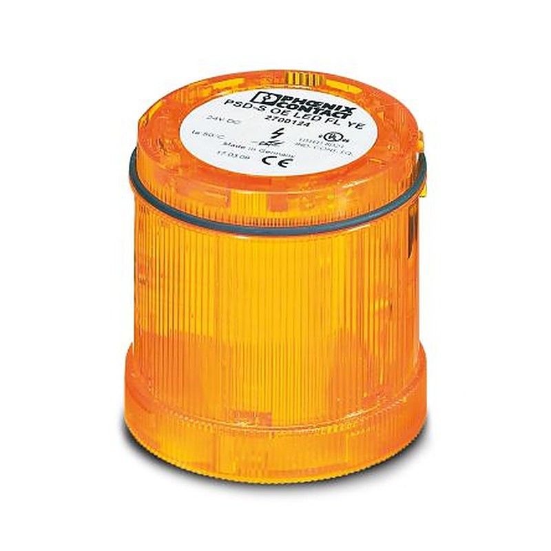 Phoenix Contact PSD Series Yellow Flashing Effect Beacon, Flashing, LED Bulb 24V dc, DC, IP65