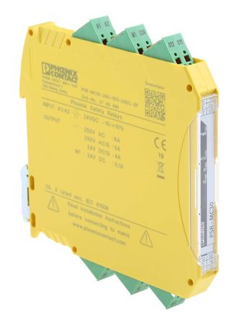Phoenix Contact PSR-MC30-2NO-1DO-24DC-SP, 24V dc Safety Relay, 2 Safety Contacts, 2