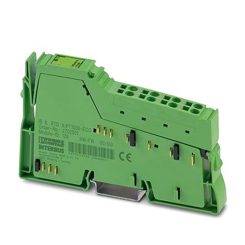 Phoenix Contact IB IL RTD 4/PT1000-ECO Series Terminal for Use with Resistive Temperature Sensors