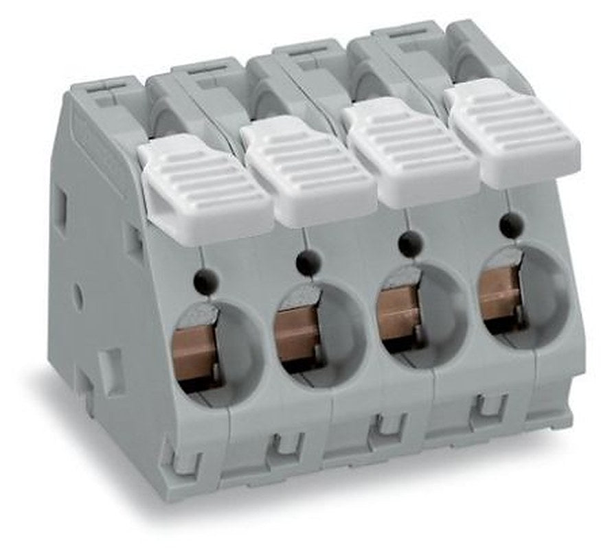 WAGO PCB Terminal Block, 4-Contact, 10 mm Pitch, 1 Row, 2716-104