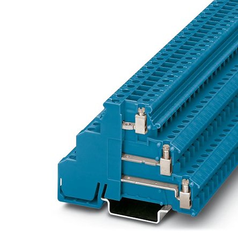 Phoenix Contact 2716101 DIKD 1.5 BU Series Terminal Block Blue, 2.5mm², 3-Level, Screw