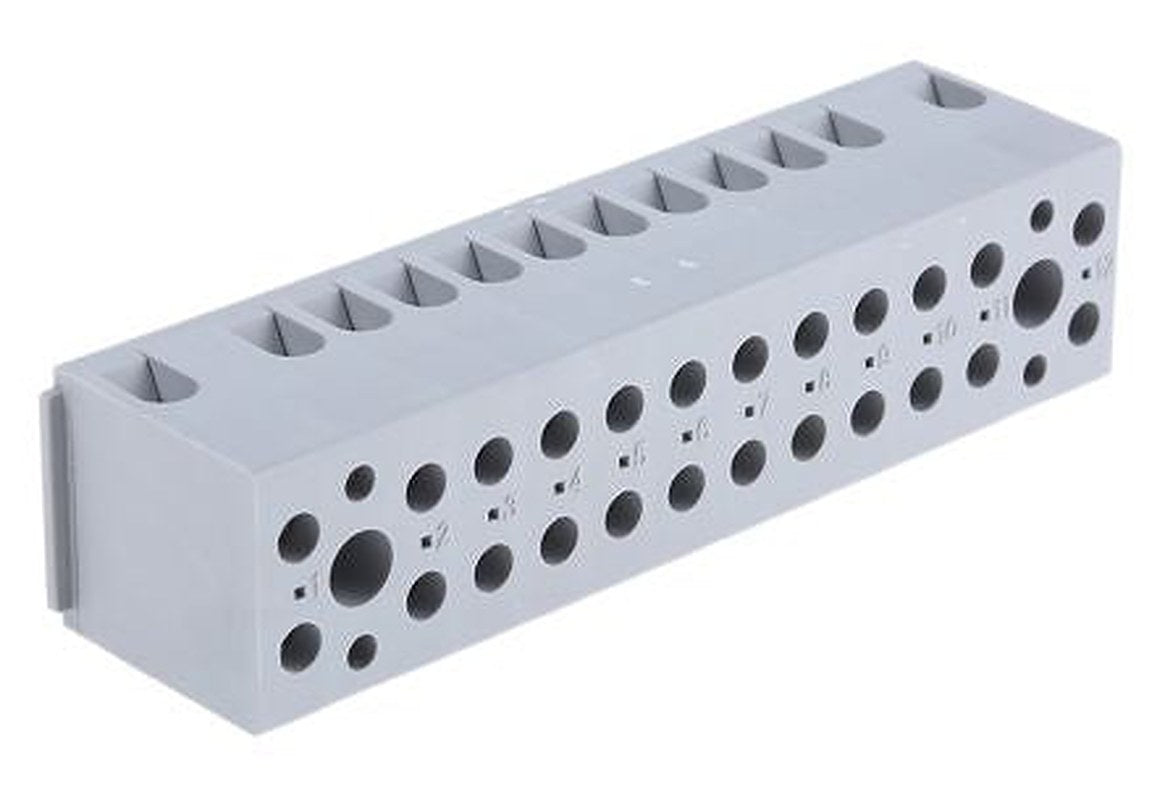 Phoenix Contact UK Series Non-Fused Terminal Block, 12-Way, 12AWG, 24 AWG Wire, 32A Screw