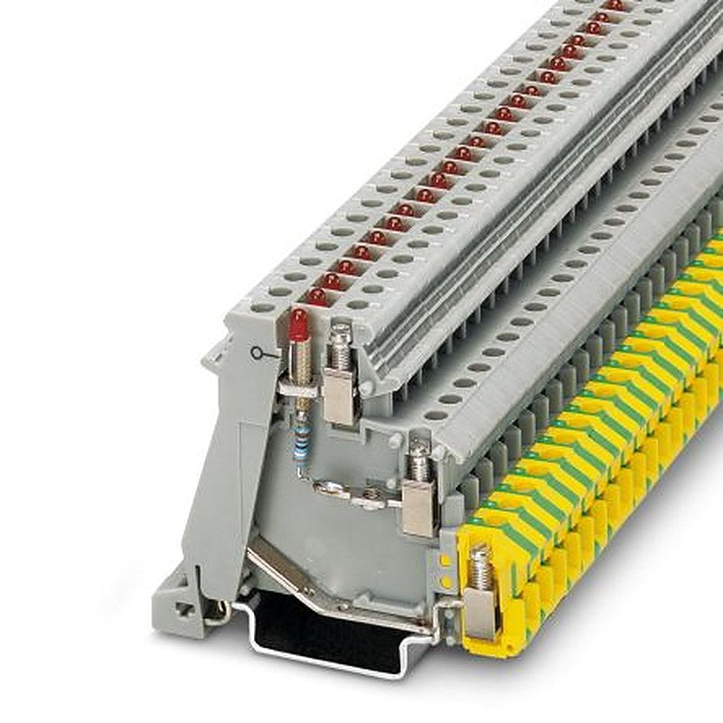 Phoenix Contact 2717029 DOK 1.5-LA 24RD/O-M Series Terminal Block Grey, 2.5mm², 3-Level, Screw