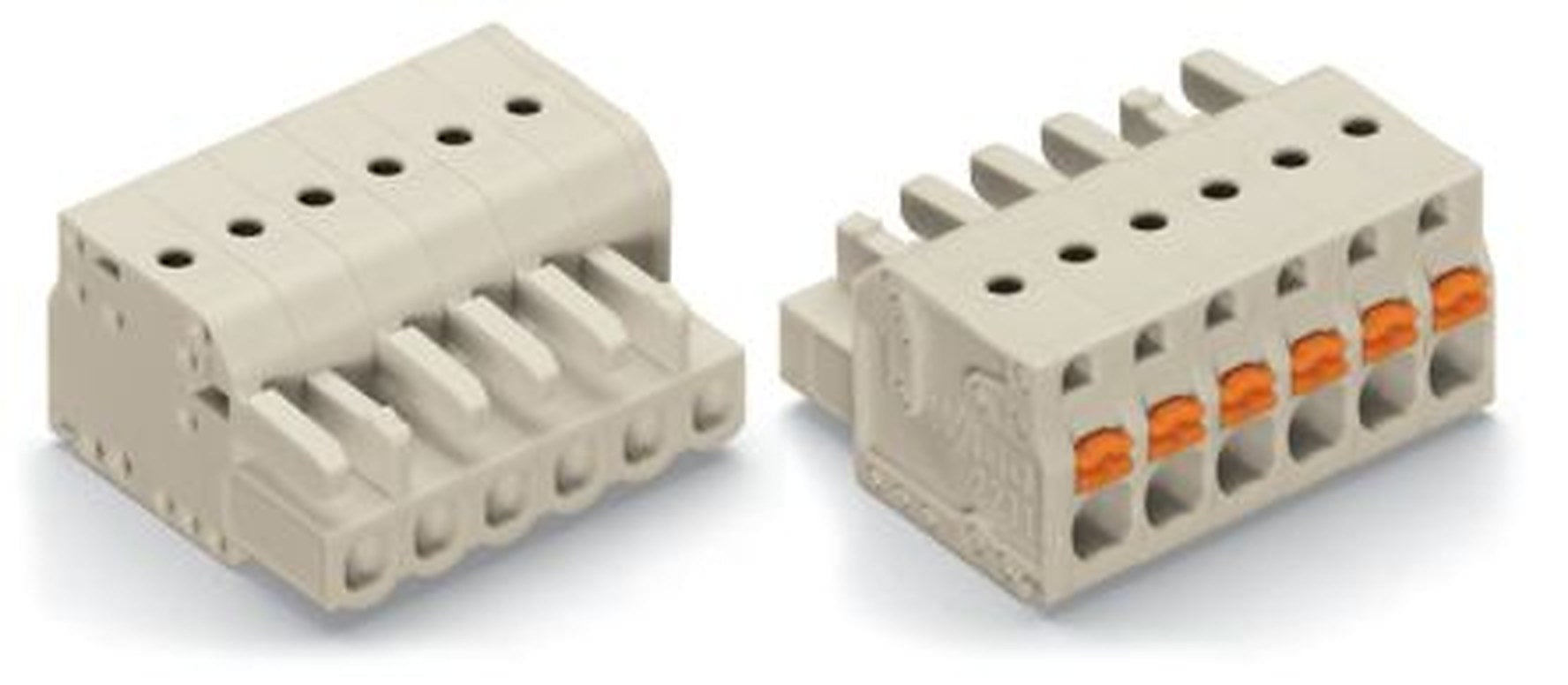 WAGO 2721 Series Plug-in Connector Female Cage Clamp, 2-Pole, 16A, 2-Way