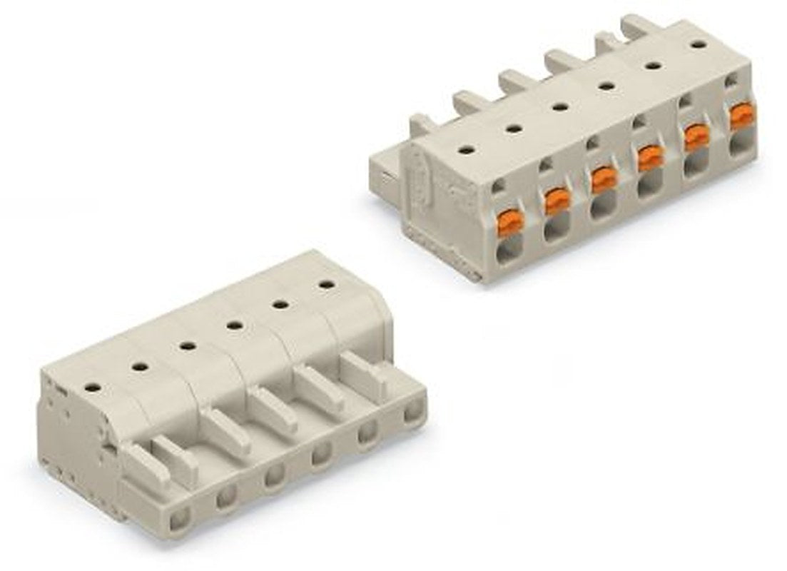 WAGO 2721 Series Plug-in Connector Female Cage Clamp, 5-Pole, 16A, 5-Way