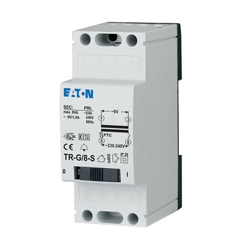 Eaton 0 W DIN Rail Transformer, 230 V ac Primary, 8 V Secondary, RoHS