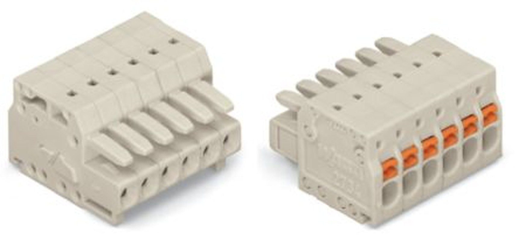 WAGO 2734 Series Plug-in Connector Female Push-in, 7-Pole, 10A, 7-Way