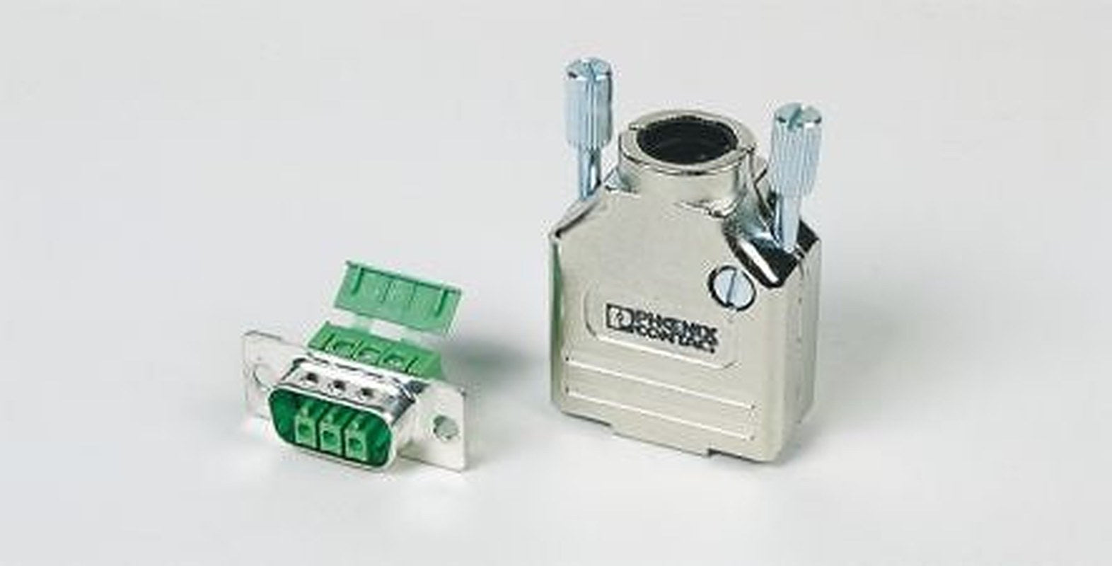 Phoenix Contact SCT-D-SUB9-KG Series Zinc Straight D-Sub Backshell, 3 Way